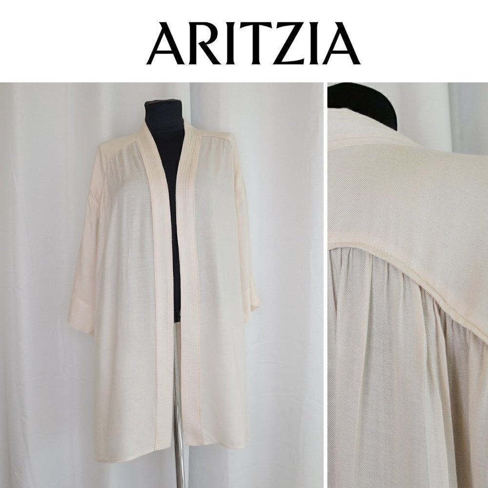Aritzia Wilfred Cream Ivory Open Robe Sz S
